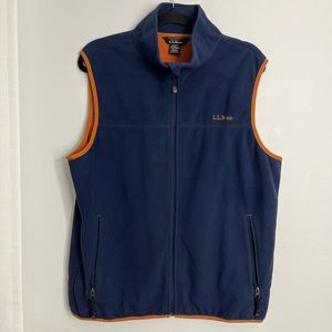 Mens L.L Bean Polartec Navy blue Fleece vest